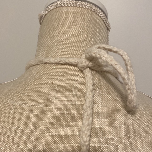 Blue&white crochet halter top - Picture 5 of 6